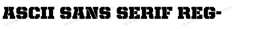 ASCii Sans Serif Reg字体转换